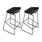 Glam Acrylic Bar Stools Low Back Dining Stools with Metal Base