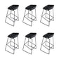 Glam Acrylic Bar Stools Low Back Dining Stools with Metal Base