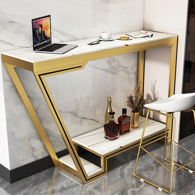 Glam Acrylic Bar Stools Low Back Dining Stools with Metal Base