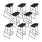 Glam Acrylic Bar Stools Low Back Dining Stools with Metal Base