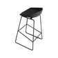 Glam Acrylic Bar Stools Low Back Dining Stools with Metal Base