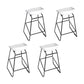 Glam Acrylic Bar Stools Low Back Dining Stools with Metal Base