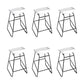 Glam Acrylic Bar Stools Low Back Dining Stools with Metal Base