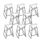 Glam Acrylic Bar Stools Low Back Dining Stools with Metal Base