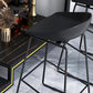 Glam Acrylic Bar Stools Low Back Dining Stools with Metal Base