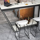 Glam Acrylic Bar Stools Low Back Dining Stools with Metal Base