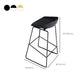 Glam Acrylic Bar Stools Low Back Dining Stools with Metal Base