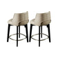 Industrial Style Counter Chair Wood Footrest Counter Stool for Restaurant Grey 2 Piece Set Clearhalo 'Bar Furniture' 'Bar Stools' 'bar_stools' 'furn' 'furn_bar_stools' 'Furniture' 'Kitchen & Dining Furniture' 7270011