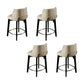 Industrial Style Counter Chair Wood Footrest Counter Stool for Restaurant Grey 4 Piece Set Clearhalo 'Bar Furniture' 'Bar Stools' 'bar_stools' 'furn' 'furn_bar_stools' 'Furniture' 'Kitchen & Dining Furniture' 7270013