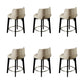 Industrial Style Counter Chair Wood Footrest Counter Stool for Restaurant Grey 6 Piece Set Clearhalo 'Bar Furniture' 'Bar Stools' 'bar_stools' 'furn' 'furn_bar_stools' 'Furniture' 'Kitchen & Dining Furniture' 7270014