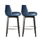Industrial Style Counter Chair Wood Footrest Counter Stool for Restaurant Blue 2 Piece Set Clearhalo 'Bar Furniture' 'Bar Stools' 'bar_stools' 'furn' 'furn_bar_stools' 'Furniture' 'Kitchen & Dining Furniture' 7270020
