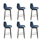 Industrial Style Counter Chair Wood Footrest Counter Stool for Restaurant Blue 6 Piece Set Clearhalo 'Bar Furniture' 'Bar Stools' 'bar_stools' 'furn' 'furn_bar_stools' 'Furniture' 'Kitchen & Dining Furniture' 7270024