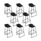 Glam Low Back Bar Stools Metal Dining Stools with Metal Base