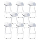 Glam Low Back Bar Stools Metal Dining Stools with Metal Base