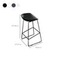 Glam Low Back Bar Stools Metal Dining Stools with Metal Base