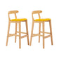 Upholstered Indoor Bar Stool Nordic Solid Wood Bar Stools with Natural Base