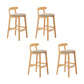 Upholstered Indoor Bar Stool Nordic Solid Wood Bar Stools with Natural Base