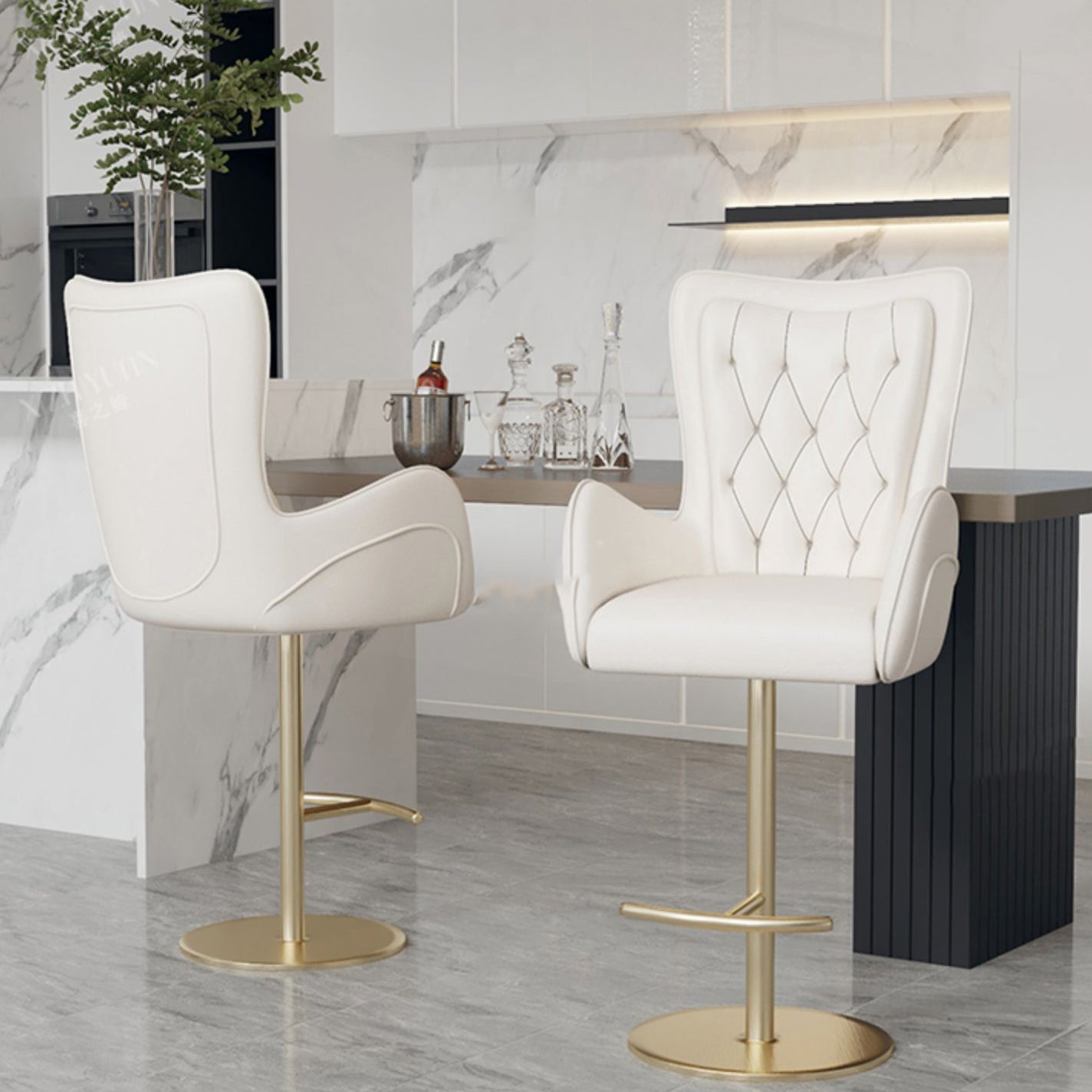 Sgabello da bar in metallo in metallo industriale.