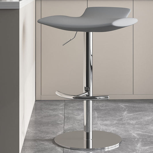 Adjustable Armless Swivel Barstools Saddle Seat Bar Stool with Chrome Base