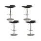 Tabouret de bar à tabouret de barre pivotant sans bras réglable avec base chromée