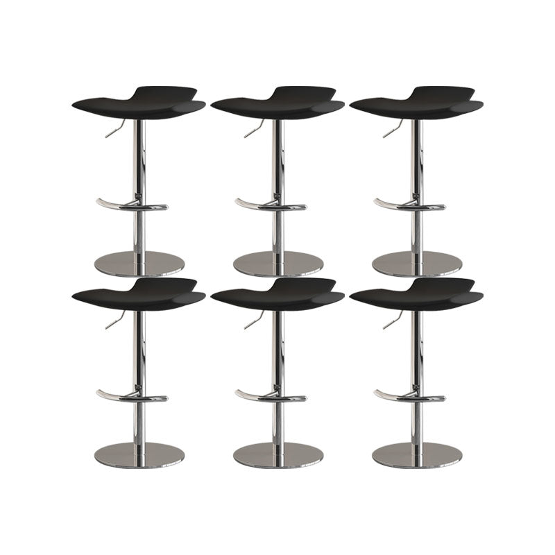 Adjustable Armless Swivel Barstools Saddle Seat Bar Stool with Chrome Base