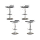 Adjustable Armless Swivel Barstools Saddle Seat Bar Stool with Chrome Base