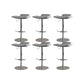 Tabouret de bar à tabouret de barre pivotant sans bras réglable avec base chromée