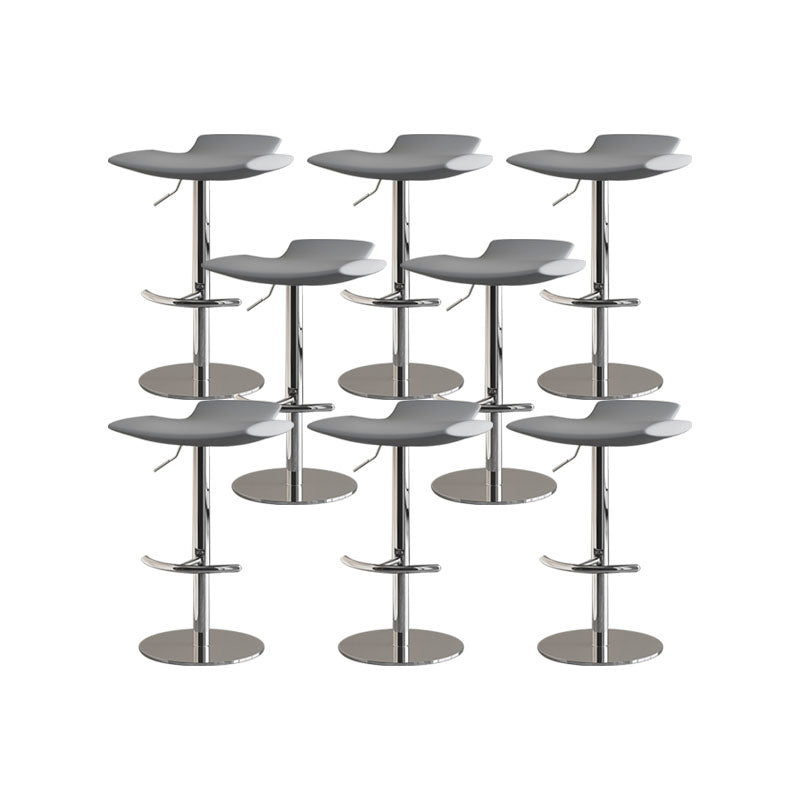 Tabouret de bar à tabouret de barre pivotant sans bras réglable avec base chromée