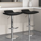Tabouret de bar à tabouret de barre pivotant sans bras réglable avec base chromée