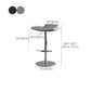 Tabouret de bar à tabouret de barre pivotant sans bras réglable avec base chromée