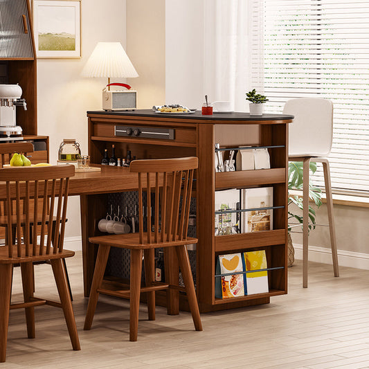 Moderne Steinstange Tischkiefern Holzbasis mit Schließfächern für Wohnzimmer