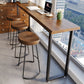 Modern Rectangle Wood Bar Table Metal Base for Milk Tea Shop Clearhalo 'Bar Furniture' 'Bar Tables' 'bar_tables' 'furn' 'furn_bar_tables' 'Furniture' 'Kitchen & Dining Furniture' 7270243