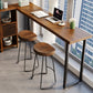 Modern Rectangle Wood Bar Table Metal Base for Milk Tea Shop Clearhalo 'Bar Furniture' 'Bar Tables' 'bar_tables' 'furn' 'furn_bar_tables' 'Furniture' 'Kitchen & Dining Furniture' 7270244