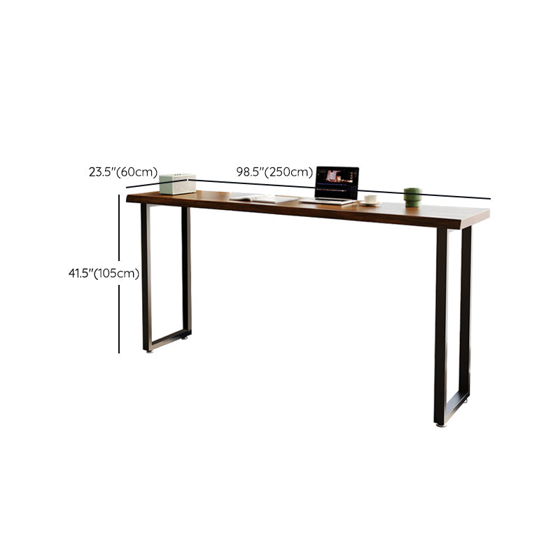 Modern Rectangle Wood Bar Table Metal Base for Milk Tea Shop Clearhalo 'Bar Furniture' 'Bar Tables' 'bar_tables' 'furn' 'furn_bar_tables' 'Furniture' 'Kitchen & Dining Furniture' 7270267