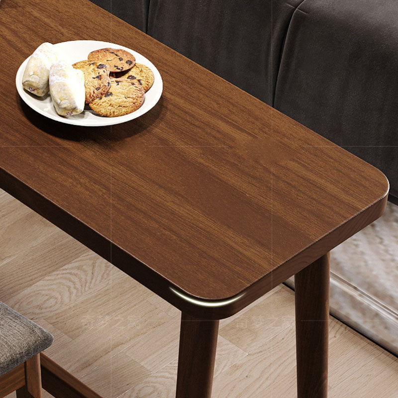 Table de salle à manger de bar d'intérieur rectangulaire, table de tabouret de bar en bois massif