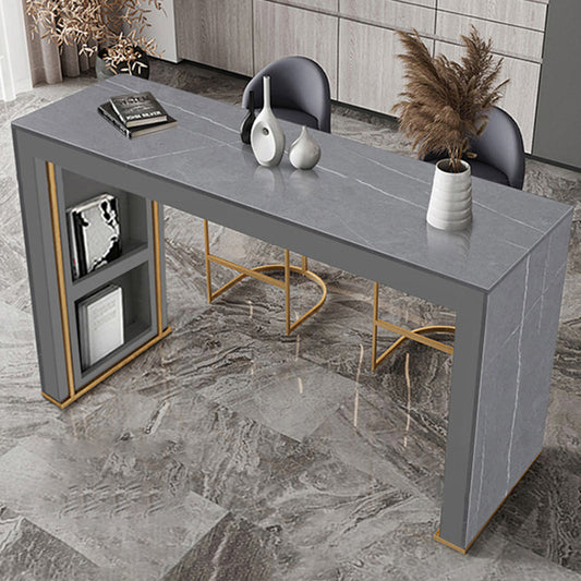 Modern Rectangle Stone Counter Table 1/3 Pieces Bar Table Set for Kitchen Clearhalo 'Bar Furniture' 'furn' 'furn_home_bar_bar_sets' 'Furniture' 'Home Bars & Bar Sets' 'home_bar_bar_sets' 'Kitchen & Dining Furniture' 7270339