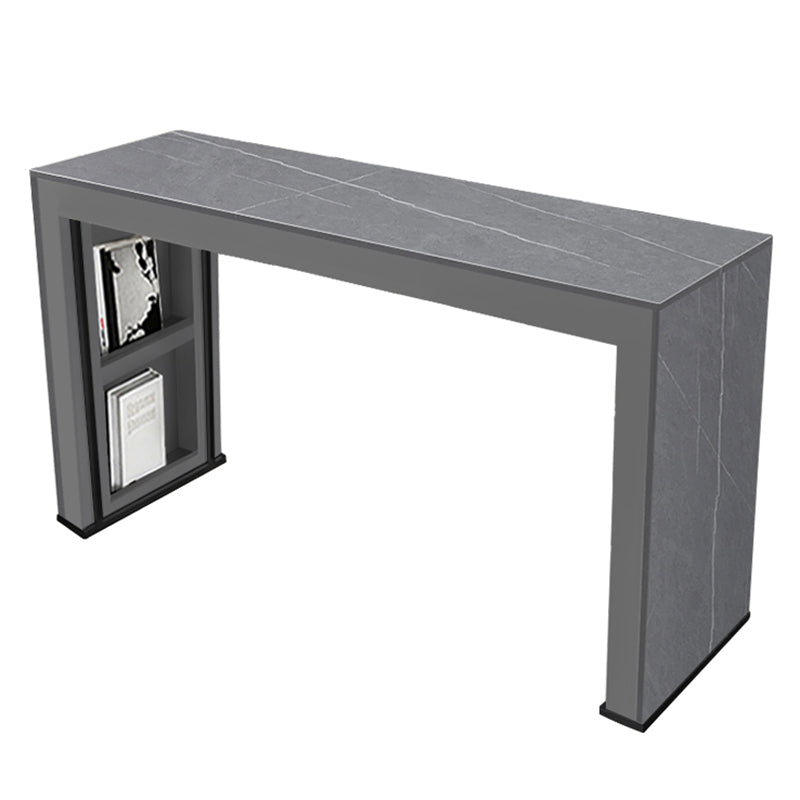 Modern Rectangle Stone Counter Table 1/3 Pieces Bar Table Set for Kitchen Table Black Clearhalo 'Bar Furniture' 'furn' 'furn_home_bar_bar_sets' 'Furniture' 'Home Bars & Bar Sets' 'home_bar_bar_sets' 'Kitchen & Dining Furniture' 7270340