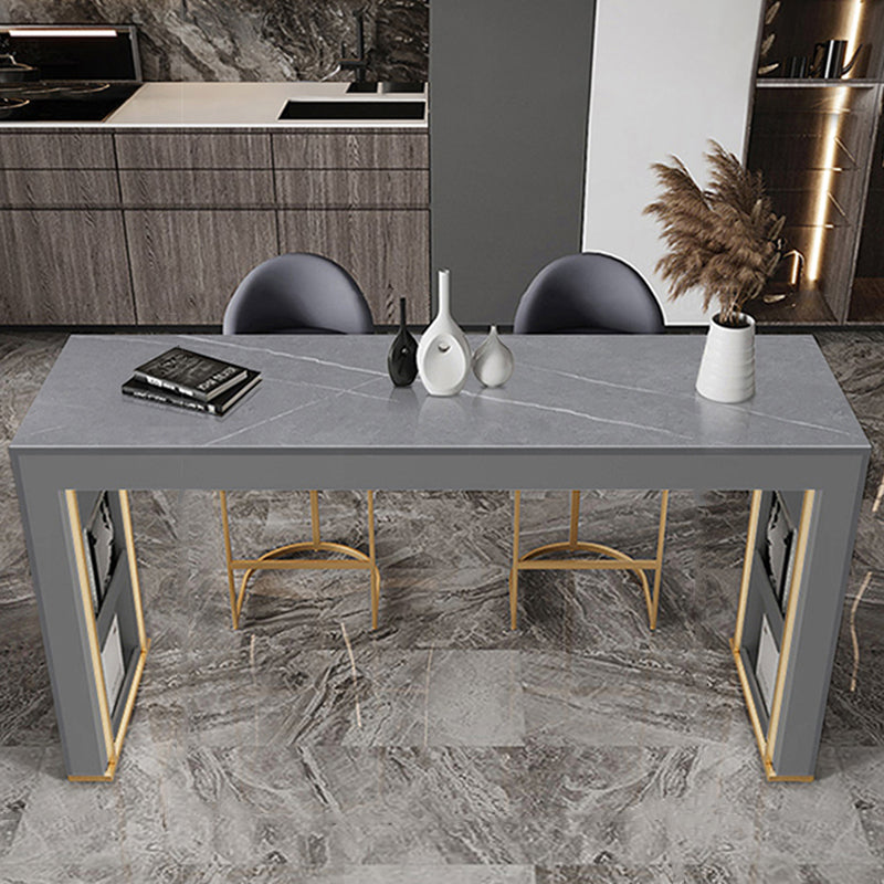 Modern Rectangle Stone Counter Table 1/3 Pieces Bar Table Set for Kitchen Clearhalo 'Bar Furniture' 'furn' 'furn_home_bar_bar_sets' 'Furniture' 'Home Bars & Bar Sets' 'home_bar_bar_sets' 'Kitchen & Dining Furniture' 7270344