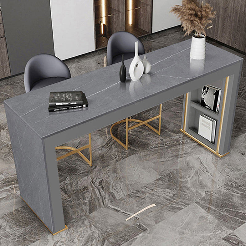 Modern Rectangle Stone Counter Table 1/3 Pieces Bar Table Set for Kitchen Clearhalo 'Bar Furniture' 'furn' 'furn_home_bar_bar_sets' 'Furniture' 'Home Bars & Bar Sets' 'home_bar_bar_sets' 'Kitchen & Dining Furniture' 7270350