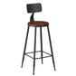 Solid Wood Top Bar Table Set 1/3/5 Pcs Iron Frame Bar Table and Stools Chair(s) None 1 Piece Clearhalo 'Bar Furniture' 'furn' 'furn_home_bar_bar_sets' 'Furniture' 'Home Bars & Bar Sets' 'home_bar_bar_sets' 'Kitchen & Dining Furniture' 7270364