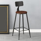 Solid Wood Top Bar Table Set 1/3/5 Pcs Iron Frame Bar Table and Stools Clearhalo 'Bar Furniture' 'furn' 'furn_home_bar_bar_sets' 'Furniture' 'Home Bars & Bar Sets' 'home_bar_bar_sets' 'Kitchen & Dining Furniture' 7270365
