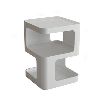 Table de nuit moderne en métal en métal ouvert pour chambre à coucher