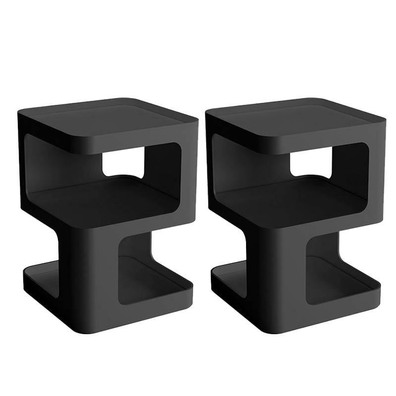 Table de nuit moderne en métal en métal ouvert pour chambre à coucher