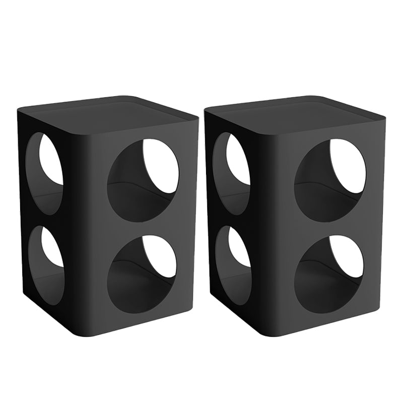 Table de nuit moderne en métal en métal ouvert pour chambre à coucher