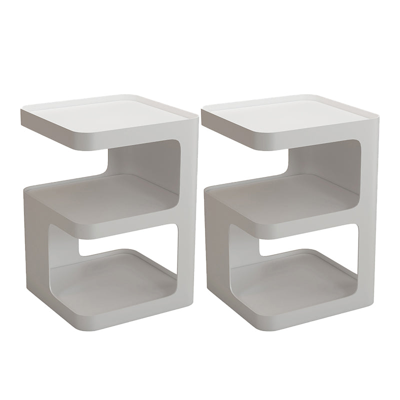 Table de nuit moderne en métal en métal ouvert pour chambre à coucher