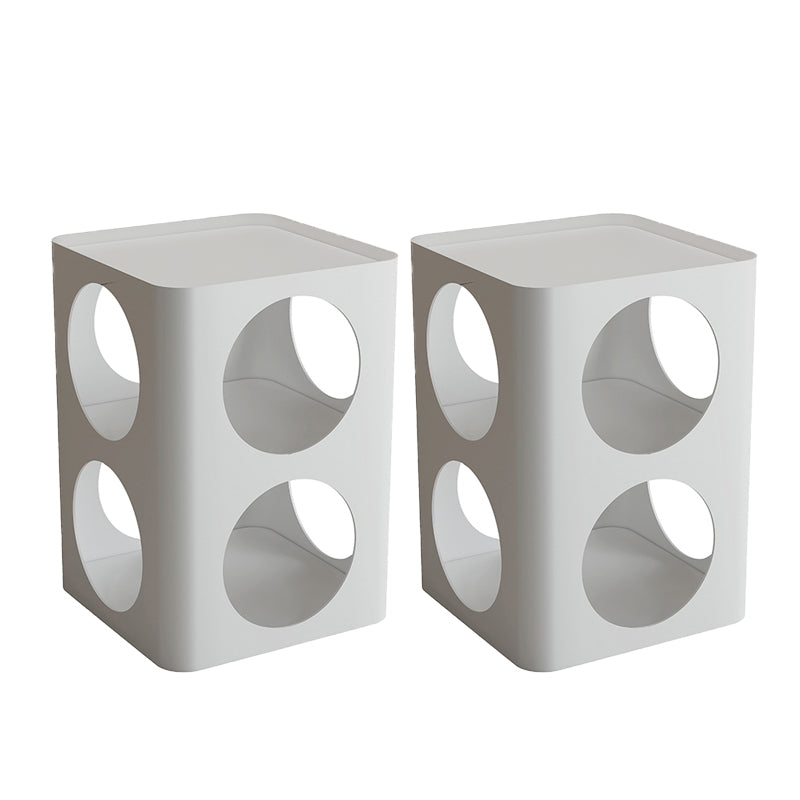 Table de nuit moderne en métal en métal ouvert pour chambre à coucher