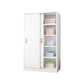 Wood Frame Wardrobe Freestanding Wardrobe Armoire with Shelves and Clothes Rail