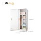 Wood Frame Wardrobe Freestanding Wardrobe Armoire with Shelves and Clothes Rail