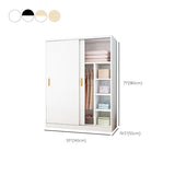 Wood Frame Wardrobe Freestanding Wardrobe Armoire with Shelves and Clothes Rail