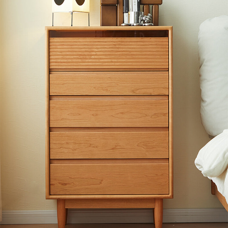 Mid-Century Modern Rectangle Accent Chest Solid Wood Natural Accent Chest Clearhalo 'Cabinets & Chests' 'cabinets_chests' 'furn' 'furn_cabinets_chests' 'Furniture' 'Living Room Furniture' 7270642